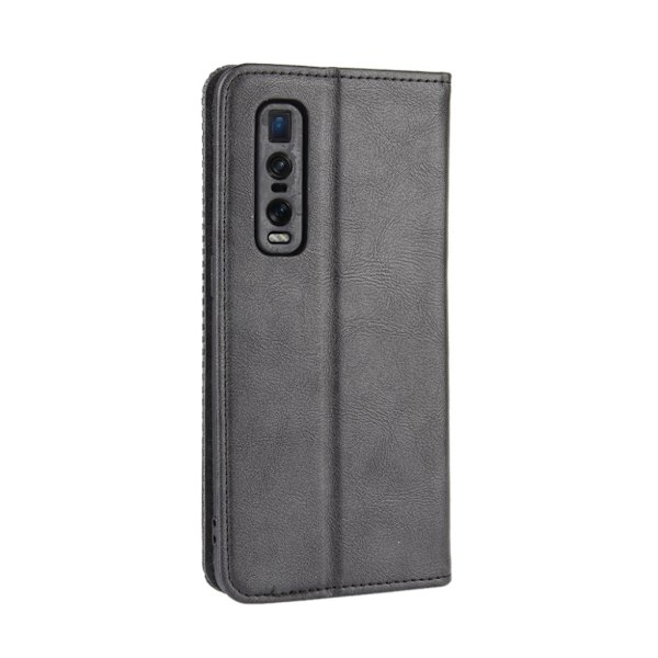 Bofink Vintage läder Oppo Find X2 Pro fodral - Svart Svart
