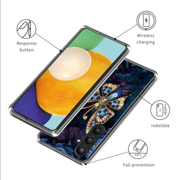 Deco Samsung Galaxy S24 skal - Smycken Fjäril Blå