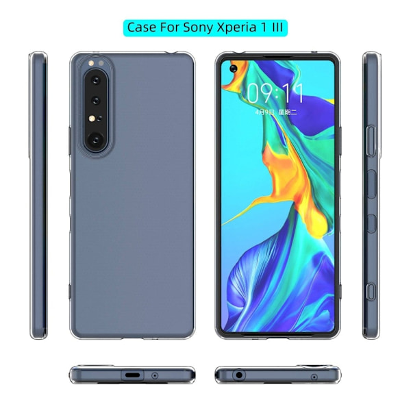 Ultrasmalt transparent fodral för Sony Xperia 1 III Transparent