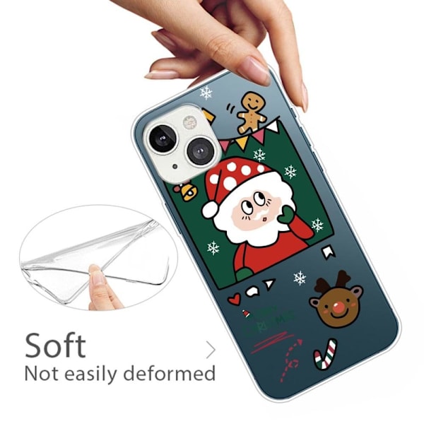 Julfodral till iPhone 14 - Tomtefoto Röd