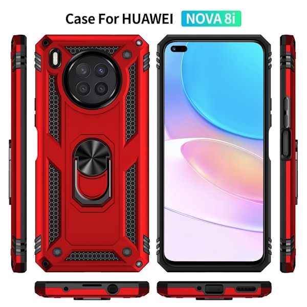 Bofink Combat Huawei Nova 8i Etui - Rød Red