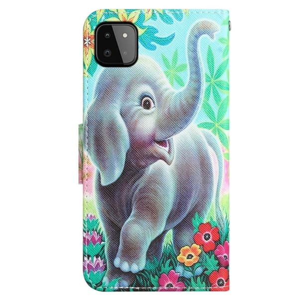 Wonderland Samsung Galaxy A22 5G Flippetui - Elefant Multicolor