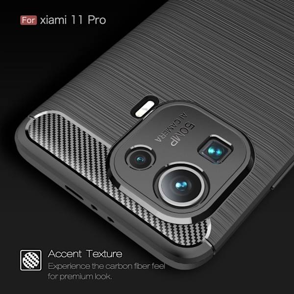 Carbon Flex Xiaomi Mi 11 Pro skal - Blå Blå