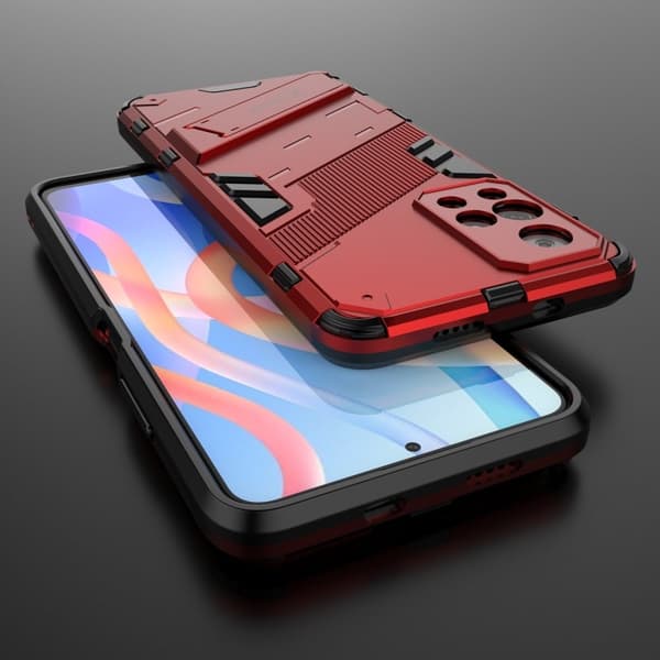Shockproof Hybrid Deksel med A Modern Touch til Xiaomi Redmi Note 11T 5G / Note 11s 5g - Rød Red