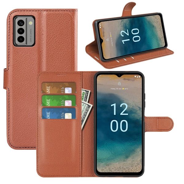 Klassisk Nokia G22 Flip Etui - Brun Brown