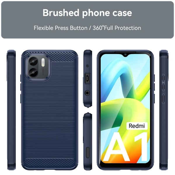 Carbon Flex Xiaomi Redmi A1 skal - Blå Blå