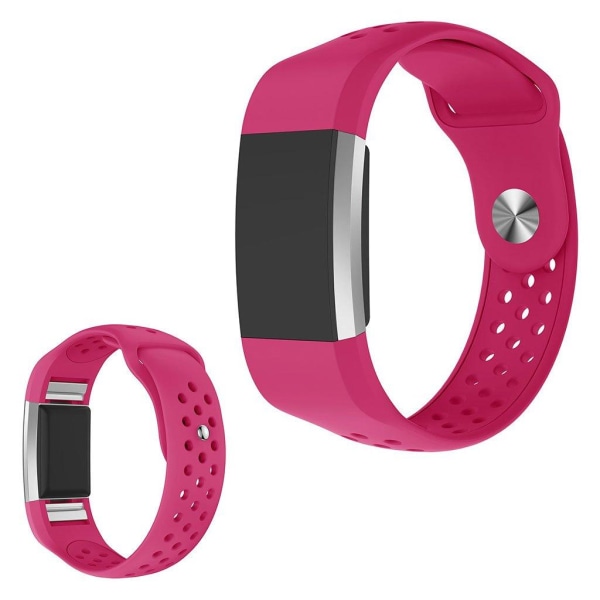 silikon klockarmband för Fitbit Charge 2 - Rosa Rosa