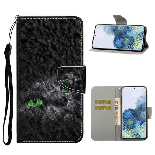 wonderland Samsung Galaxy S21 Ultra flip etui - sort kat Black