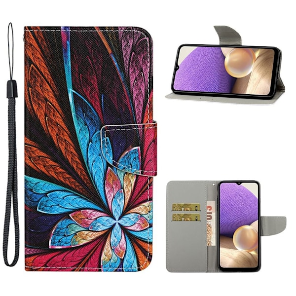 Wonderland Samsung Galaxy A32 Flip etui - Blomst Multicolor
