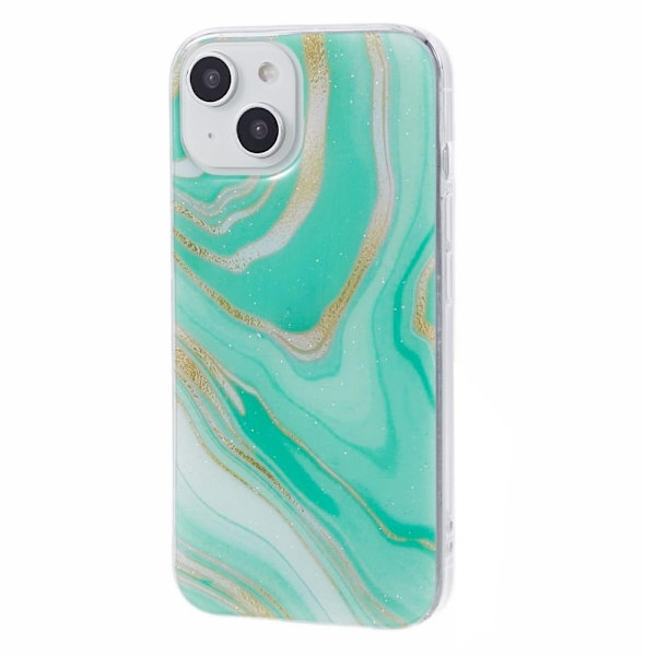 Marble design iPhone 15 kotelot - Vihreä Green