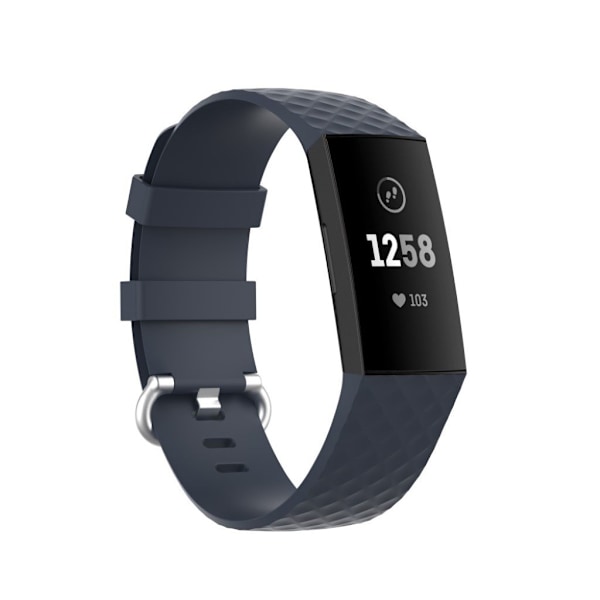Fitbit Charge 3 / 4 holdbart urrem - Mørkeblå Blue