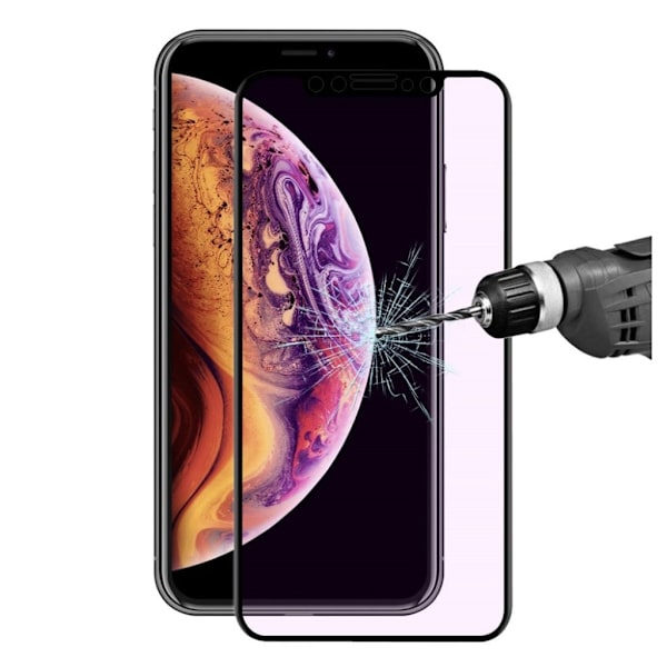 iPhone Xr HAT PRINCE hiilikuitu ja karkaistu lasi näyttö suojakalvo - Transparentti Transparent