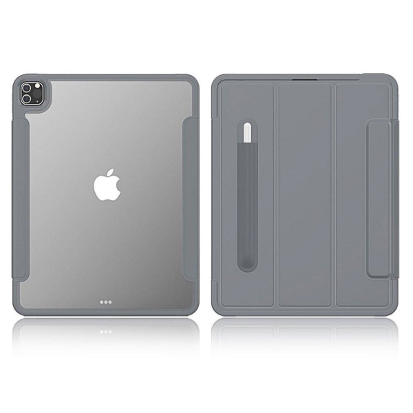 iPad Pro 12.9 inch (2020) elegant tri-fold case - Grey Silver grey