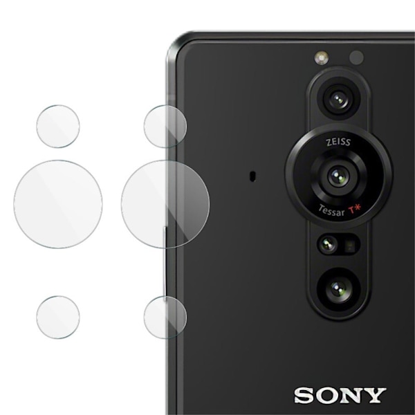 2 stk IMAK Sony Xperia Pro-I HD kameralinsebeskyttelse af hærdet glas Transparent