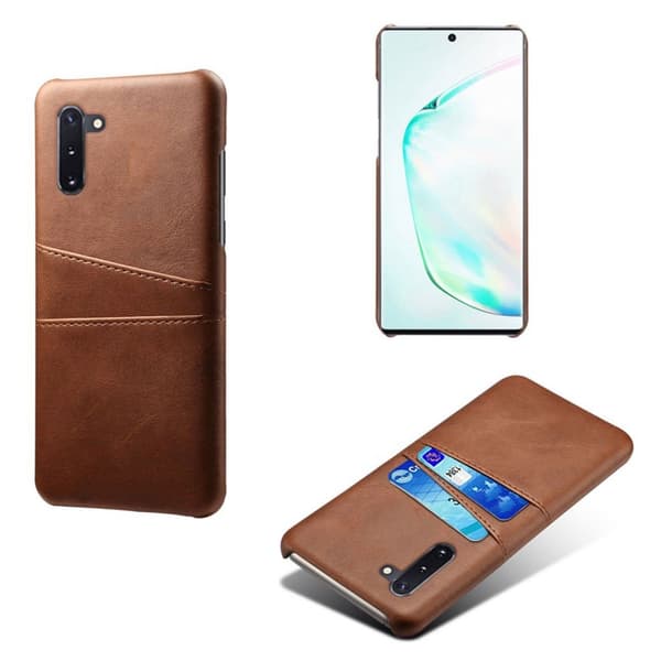 Dual Card Samsung Galaxy Note 10 kuoret - Ruskea Brown