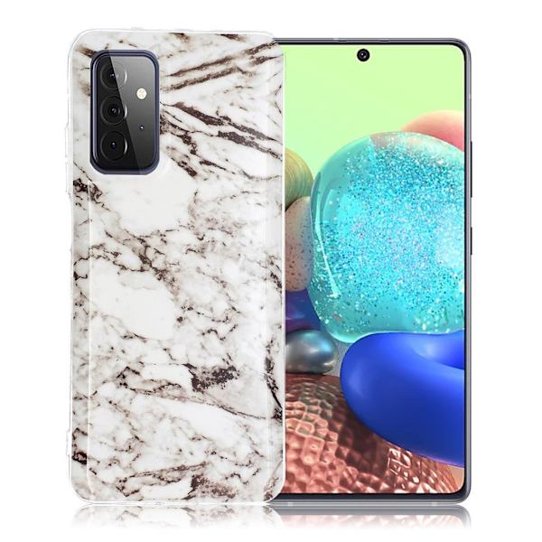 Marble Samsung Galaxy A72 5G Etui - Grå Marmor Silver grey