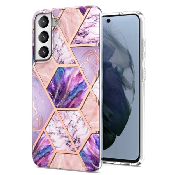 Marble Samsung Galaxy S21 FE Suojakotelo - Vaaleanvioletti Purple