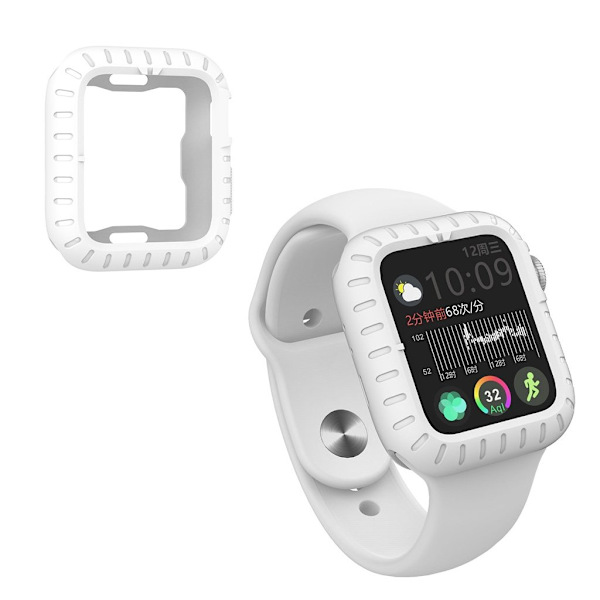 Apple Watch Series 5 40 mm silikonram - Vit Vit