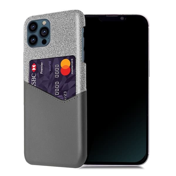 Bofink iPhone 13 Pro kortdeksel - Grå Silver grey