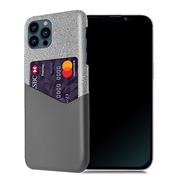 Bofink iPhone 13 Pro skal med korthållare - Silver/Grå Silvergrå