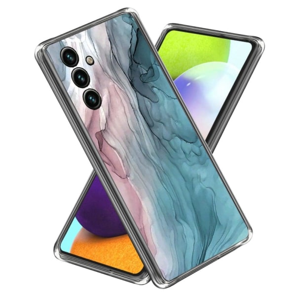 Marble Samsung Galaxy A54 Etui - Rose / Blå Marmor Blue