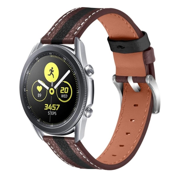 Huawei Watch GT 2 42mm / Watch 2 väri liitos naudannahkainen nahkainen ranneke - Ruskea / Musta Brown