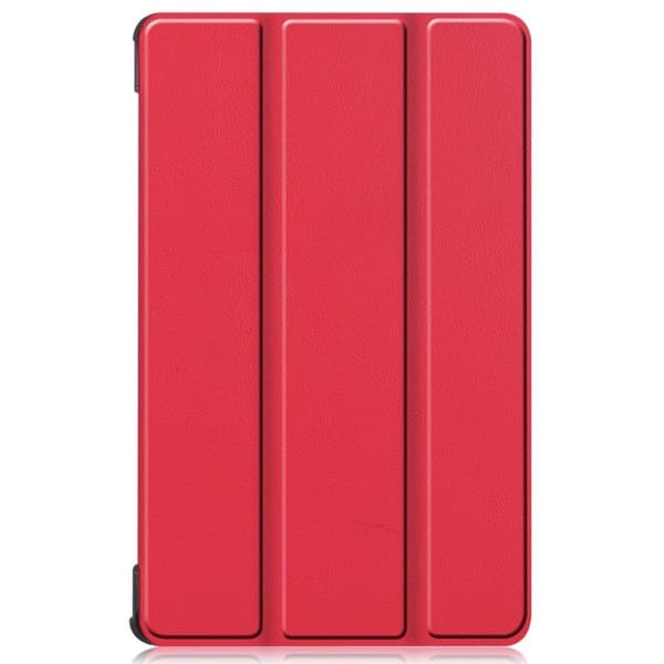 Lenovo Tab M8 simpelt trefoldigt flipomslag i læder - Rød Red