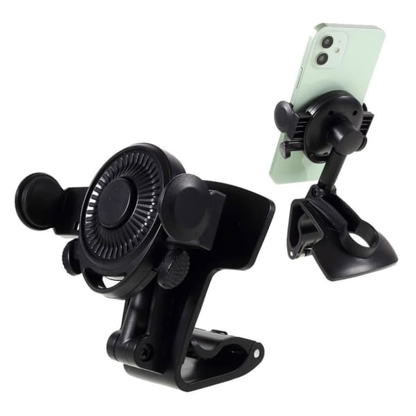 Universal 360 graders biltelefonholder til 65-87 mm telefoner Black