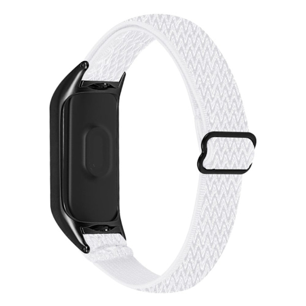 Xiaomi Mi Smart Band 4 / 3 elastisk nylonklokkerem - Hvit White