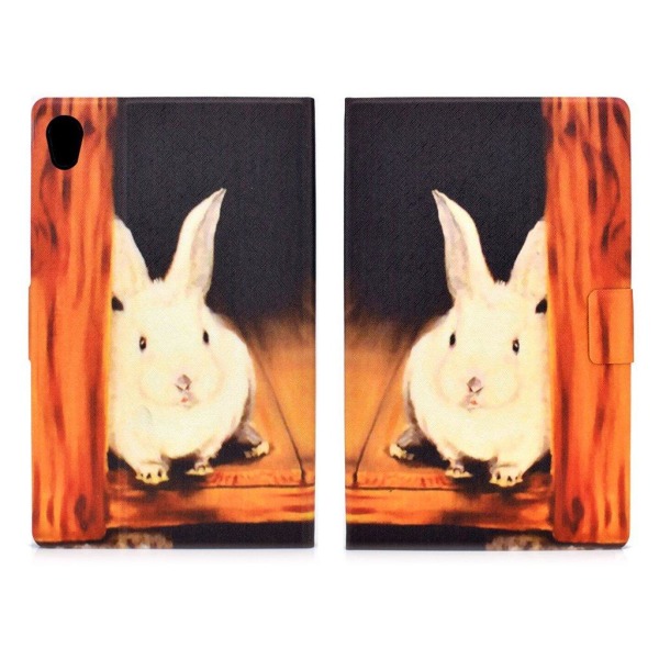 Cool pattern leather case for Lenovo Tab M10 - Rabbit Multicolor