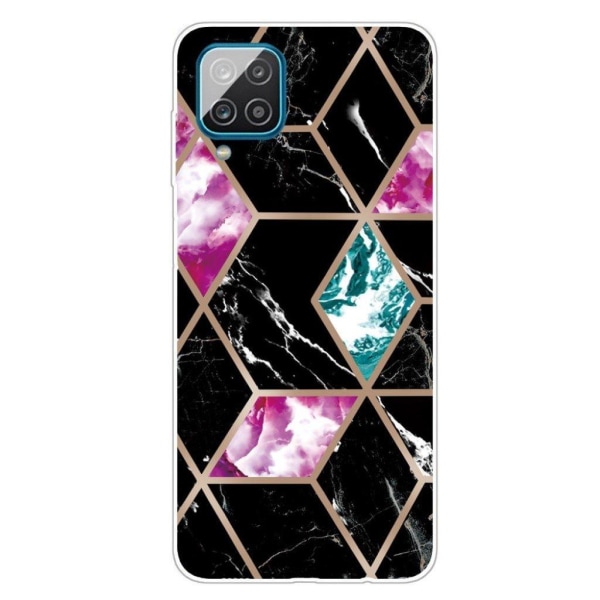 Marble Samsung Galaxy A42 5G Etui - Tile of Black / Cyan / Rose Multicolor