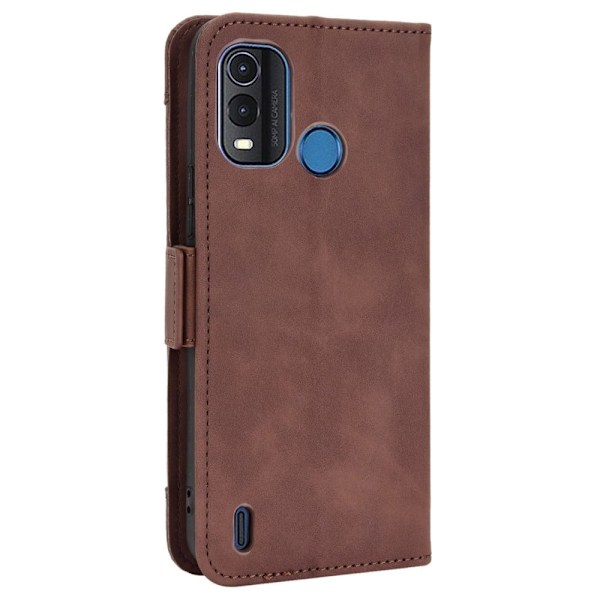 Stilfuldt Læder Etui med Pung til Nokia G11 Plus - Brun Brown
