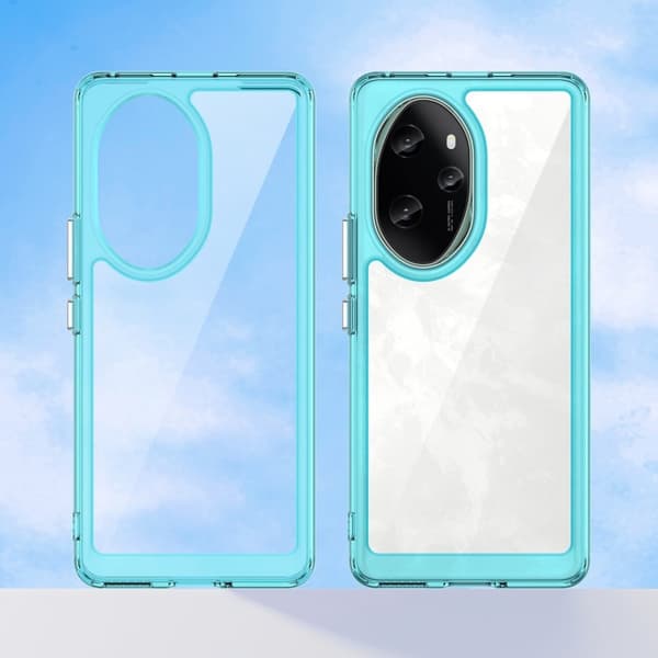 Honor 100 Pro smart akryldeksel - Gjennomsiktig Blå Blue