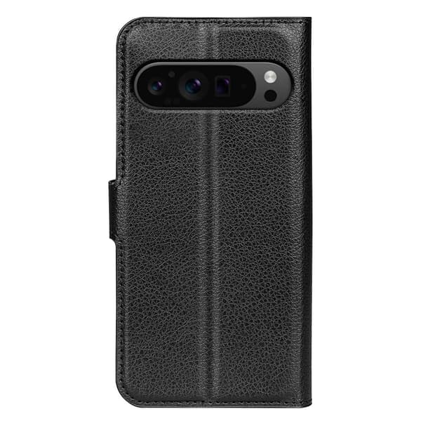 Google Pixel 9 Pro XL læderetui med pung - Sort Black
