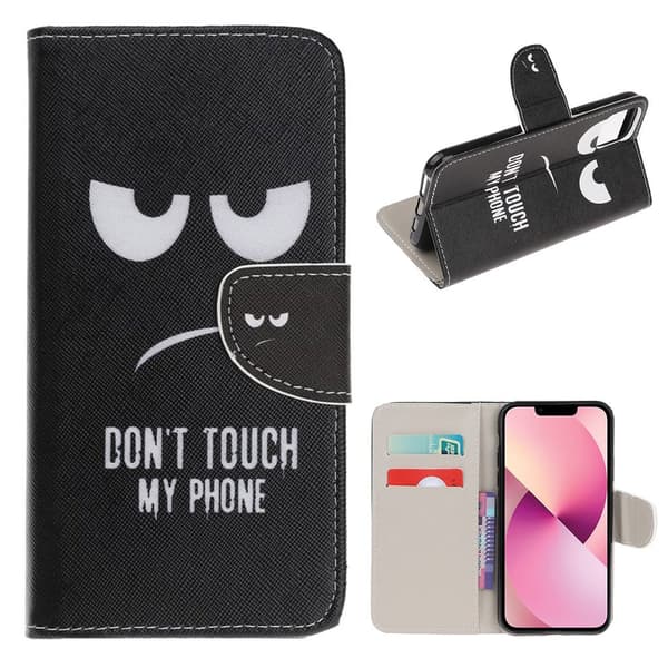 Wonderland iPhone 13 Mini flip-etui - Ikke Rør Telefonen Min Black