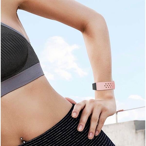 silikon klockarmband för Fitbit Charge 2 - Orange Rosa