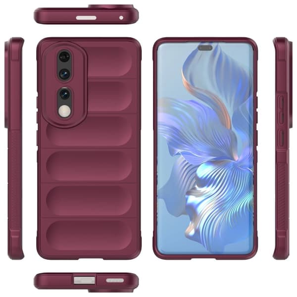 Mjukt greppformat Honor 90 Pro skal - Röd Röd