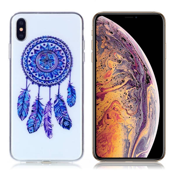 Etui til iPhone Xs Max med fladtryk - Dream Catcher Multicolor