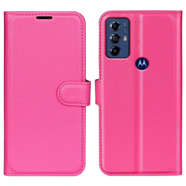 Klassisk Motorola Moto G Play (2023) Flip Etui - Rose Pink