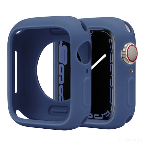 Apple Watch Series 10 42mm silikonfodral Candy Color stötsäkert klockfodral - Mörk Marinblå Blå