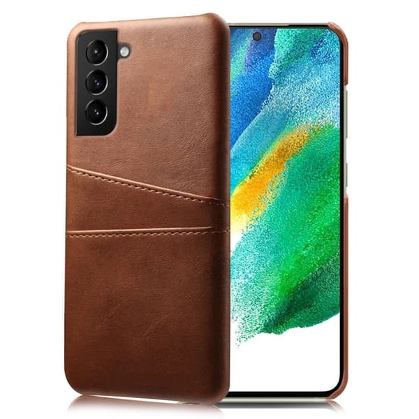 Dual Card Etui Samsung Galaxy S21 FE - Brun Brown