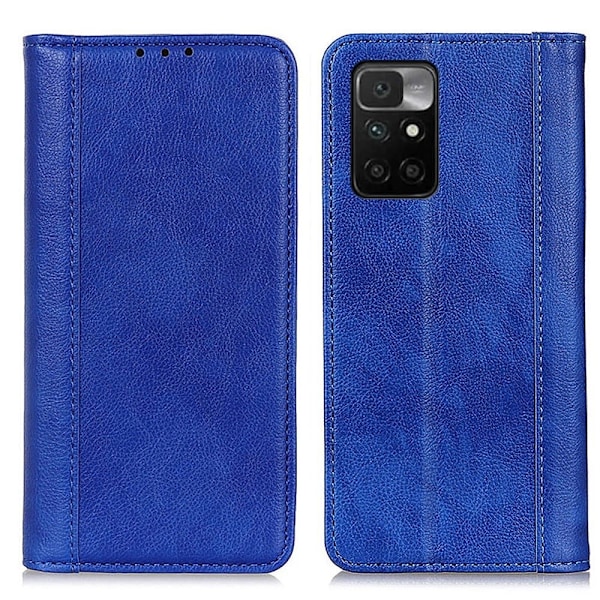 Aito nahkakotelo magneettisuljuksella Xiaomi Redmi 10 - Sininen Blue