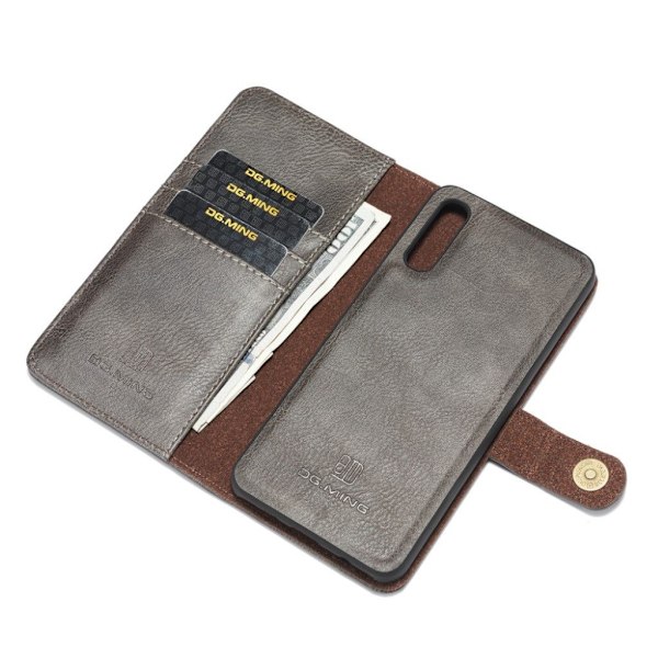 DG.MING Samsung Galaxy A50 2-i-1 Wallet Etui - Grå Silver grey