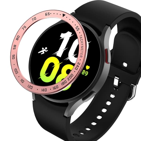 Samsung Galaxy Watch 5 (44mm) klockring - Roséguldring Svarta Bokstäver Rosa
