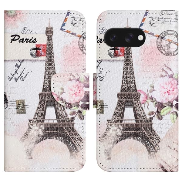 Wonderland Google Pixel 9a flip kuoret - Torni Pink
