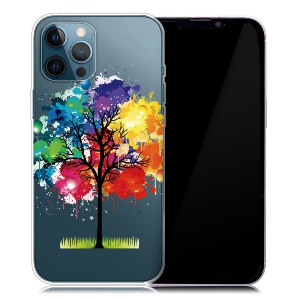 Deco iPhone 13 Pro Max Suojakotelo - Värikäs Puu Multicolor