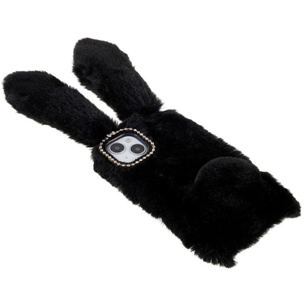 Fluffy Rabbit iPhone 14 Plus skal - Svart Svart