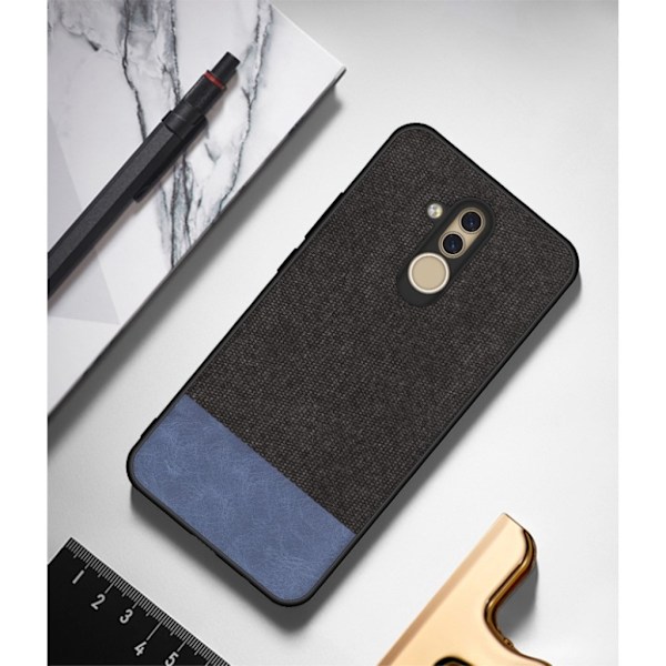 Huawei Mate 20 Lite kankainen tekstuurikotelo - Musta / Sininen Multicolor