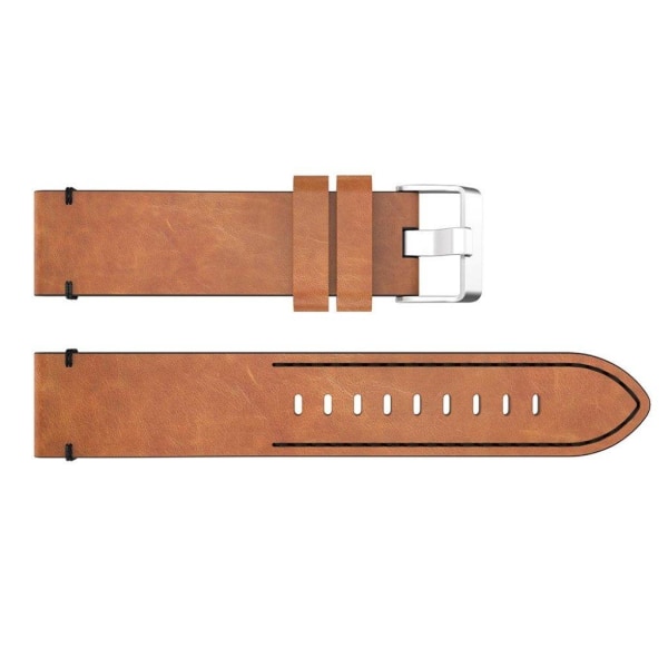 Samsung Gear Sport laadukas ranneke - Ruskea / Mustalla ompeleella Brown