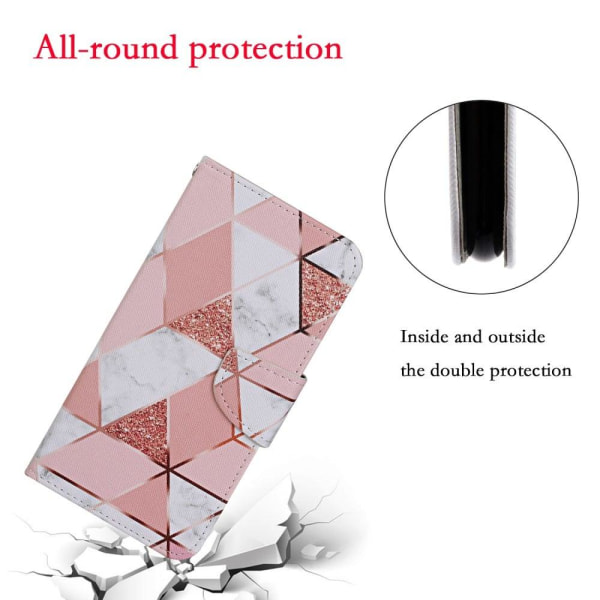 Wonderland Samsung Galaxy A34 5G Läppäkotelo - Marble Pattern Pink